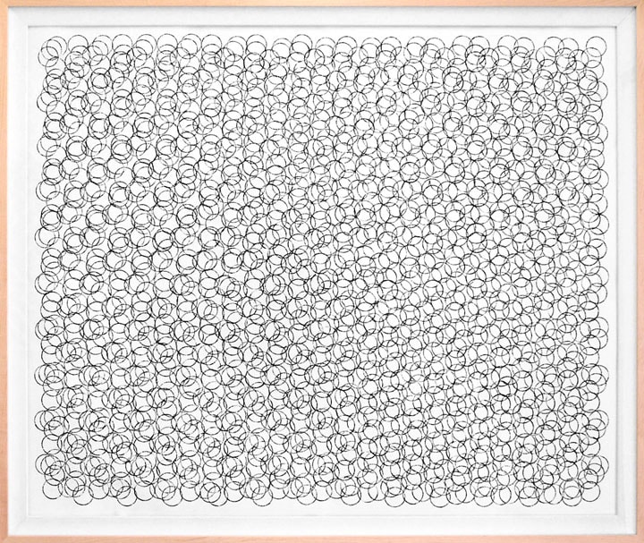 Grandclearfield Sixty, 2008, pastel on paper, 44 × 53 in, abstract painting by Stephen Giannetti, Davis California