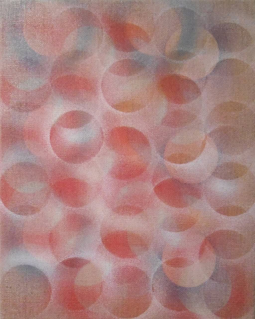 Love Letter, 2015, acrylic on linen, 10 × 8 in, abstract painting by Stephen Giannetti, Davis California