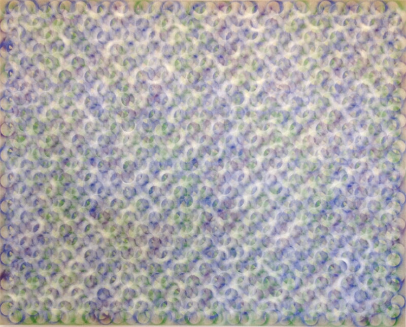 Misty Blue, 2013, acrylic on linen, 40 × 50 in, abstract painting by Stephen Giannetti, Davis California