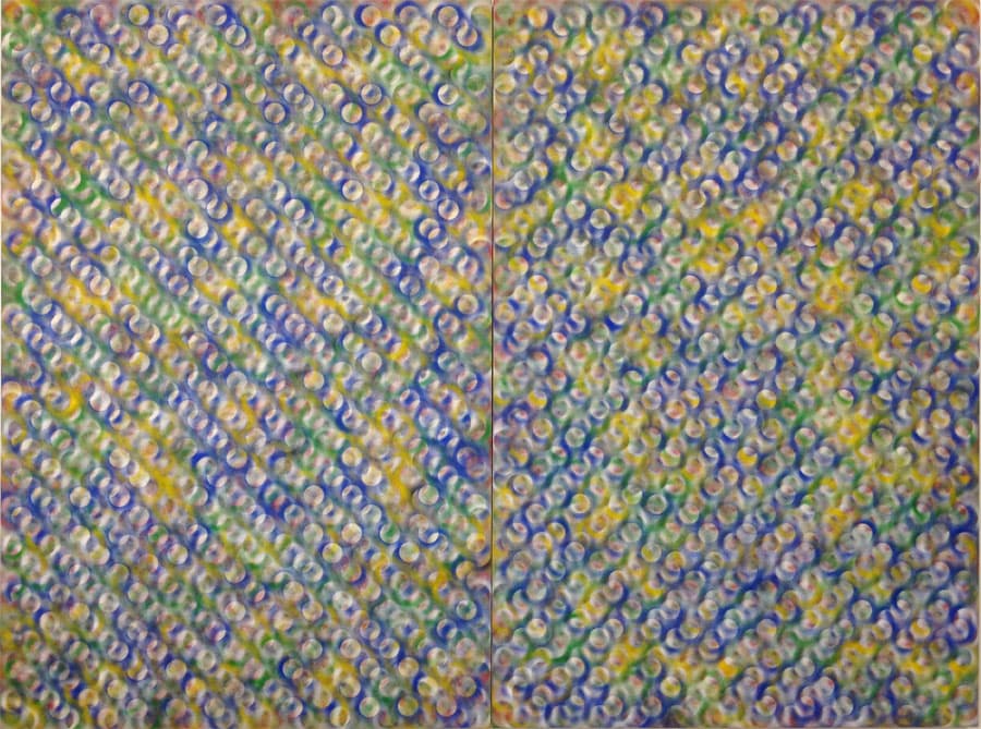 My Own Monet, 2013, acrylic on linen, 60 × 80 in, abstract painting by Stephen Giannetti, Davis California