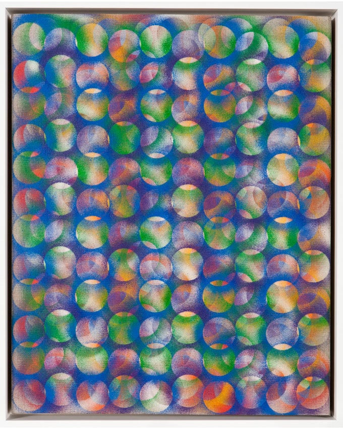 Suite Six (Blue), 2011, acrylic on linen, 21 × 17 in, abstract painting by Stephen Giannetti, Davis California