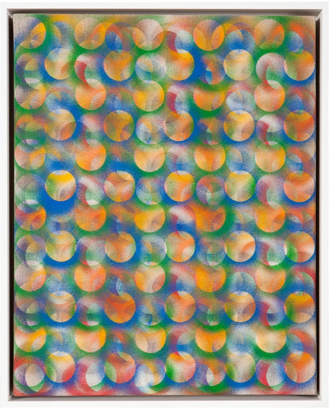 Suite Six (Green), 2011, acrylic on linen, 21 × 17 in, abstract painting by Stephen Giannetti, Davis California