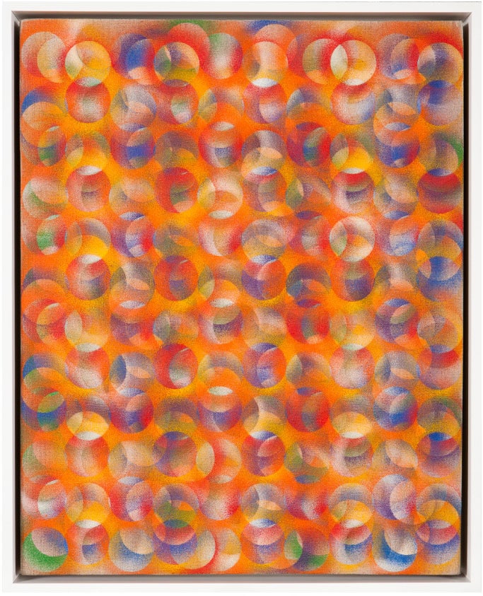 Suite Six (Orange), 2011, acrylic on linen, 21 × 17 in, abstract painting by Stephen Giannetti, Davis California