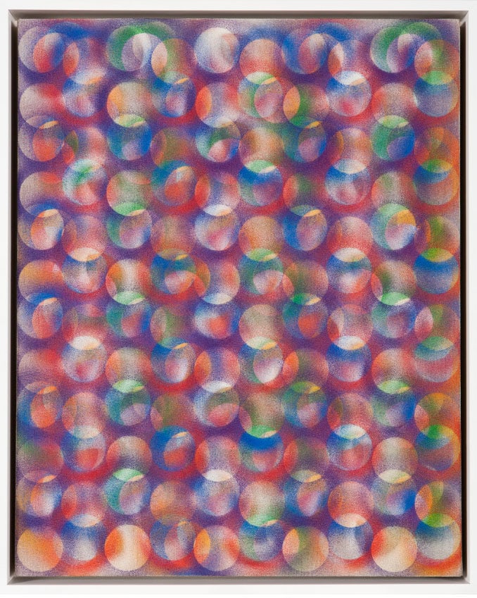 Suite Six (Purple), 2011, acrylic on linen, 21 × 17 in, abstract painting by Stephen Giannetti, Davis California