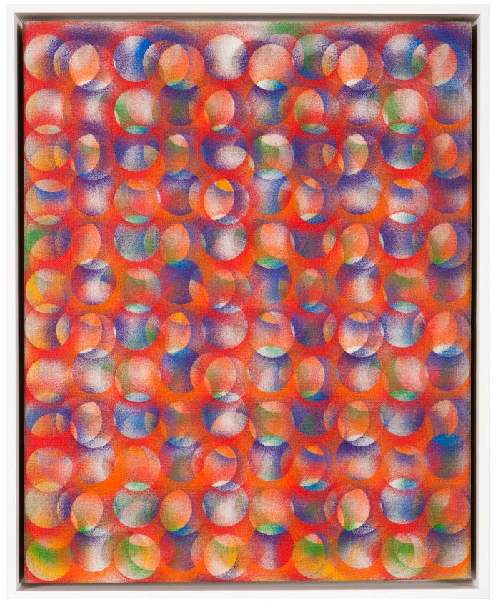 Suite Six (Red), 2011, acrylic on linen, 21 × 17 in, abstract painting by Stephen Giannetti, Davis California