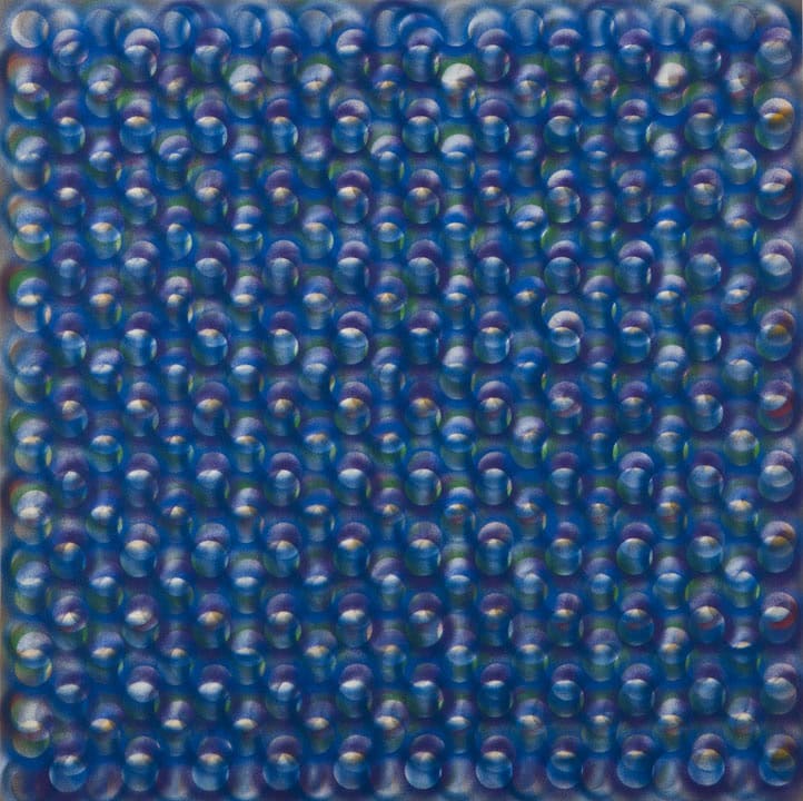 Ultramarine, 2011, acrylic on linen, 36 × 36 in, abstract painting by Stephen Giannetti, Davis California
