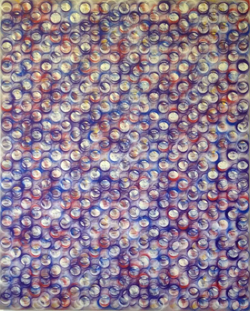 Violet One, 2012, acrylic on linen, 50 × 40 in, abstract painting by Stephen Giannetti, Davis California